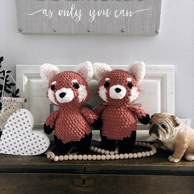 Crochet Pattern - Chubby Mei the Red Panda, Bear, Cute, Kawaii