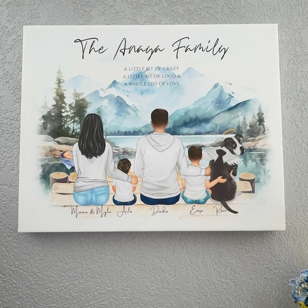 Personalised Father's Day Gift Family Print, Custom Family Gift, Family ...