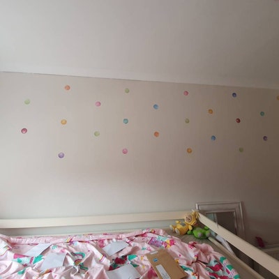 Watercolour Polka Dot Wall Decals Nursery Wall Decor - Etsy