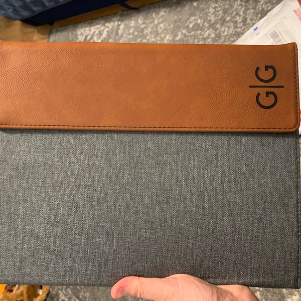 Classy Personalized Portfolio With Notepad, Engraved Leatherette ...