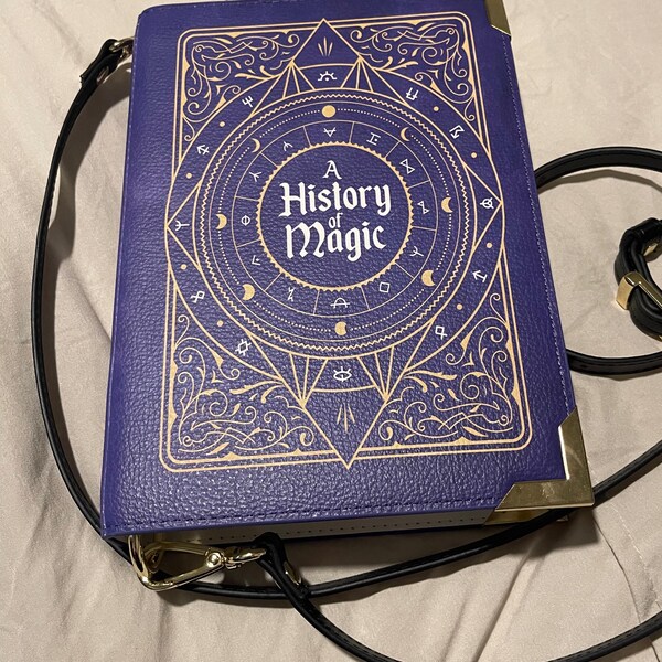 A History of Magic Book Bag, Wizard Book Purse, Spell Book Crossbody ...