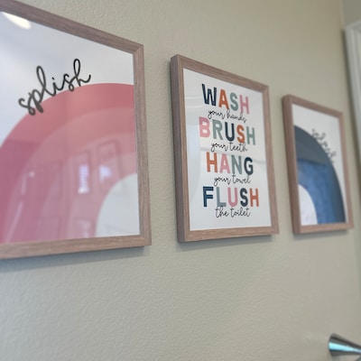 Read Letters Wall Art, Set of Four, Playroom Wall Decor, Playroom ...