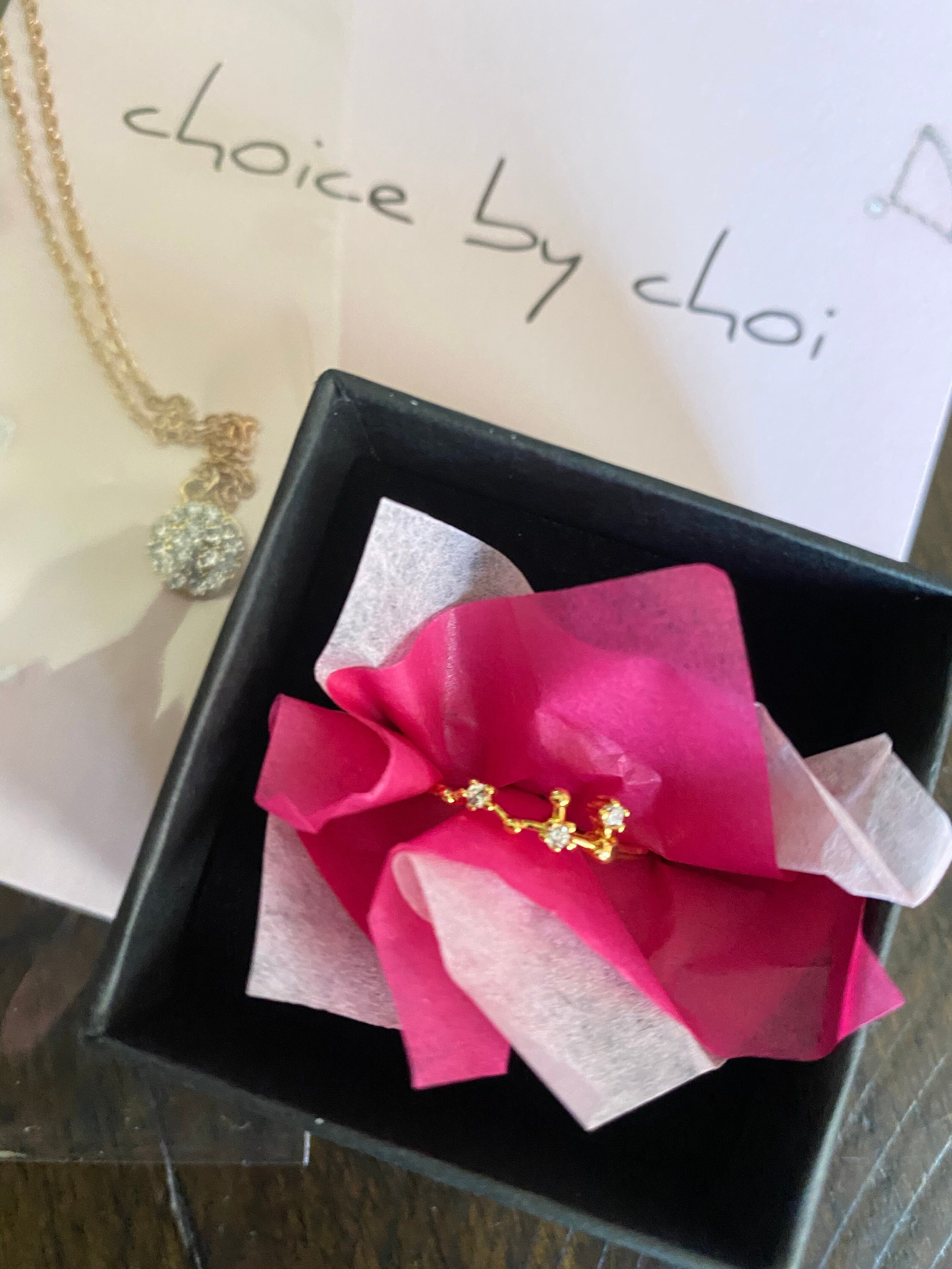 Dainty Zodiac Star Ring For Women Constellation Astrology Horoscope Jewelry Personalized Celestial Birthday Gift Mother&#39;s Day Gift In Box