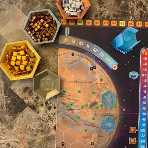 holds player cube RESIN Sojourner Rover TR Track Marker for Terraforming Mars Set of 5
