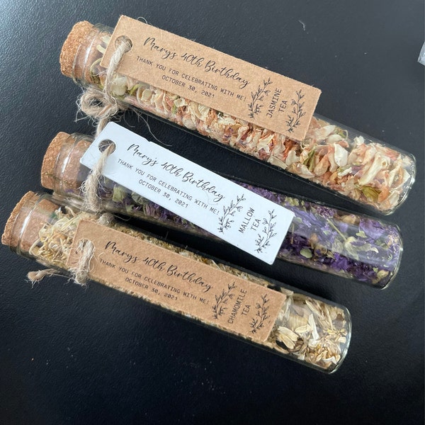 Wedding Tea Favors for Guests, Bulk Test Tube, Rustic Wedding Favor ...