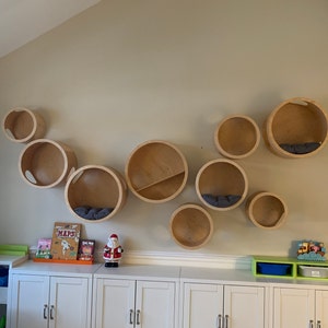 SET HOUSES for CATS, Modern Cat Furniture, Gift for Cat Lover, Cat Gift, Cat House, Cat Shelf, Cat wall Tree, Modern Wall