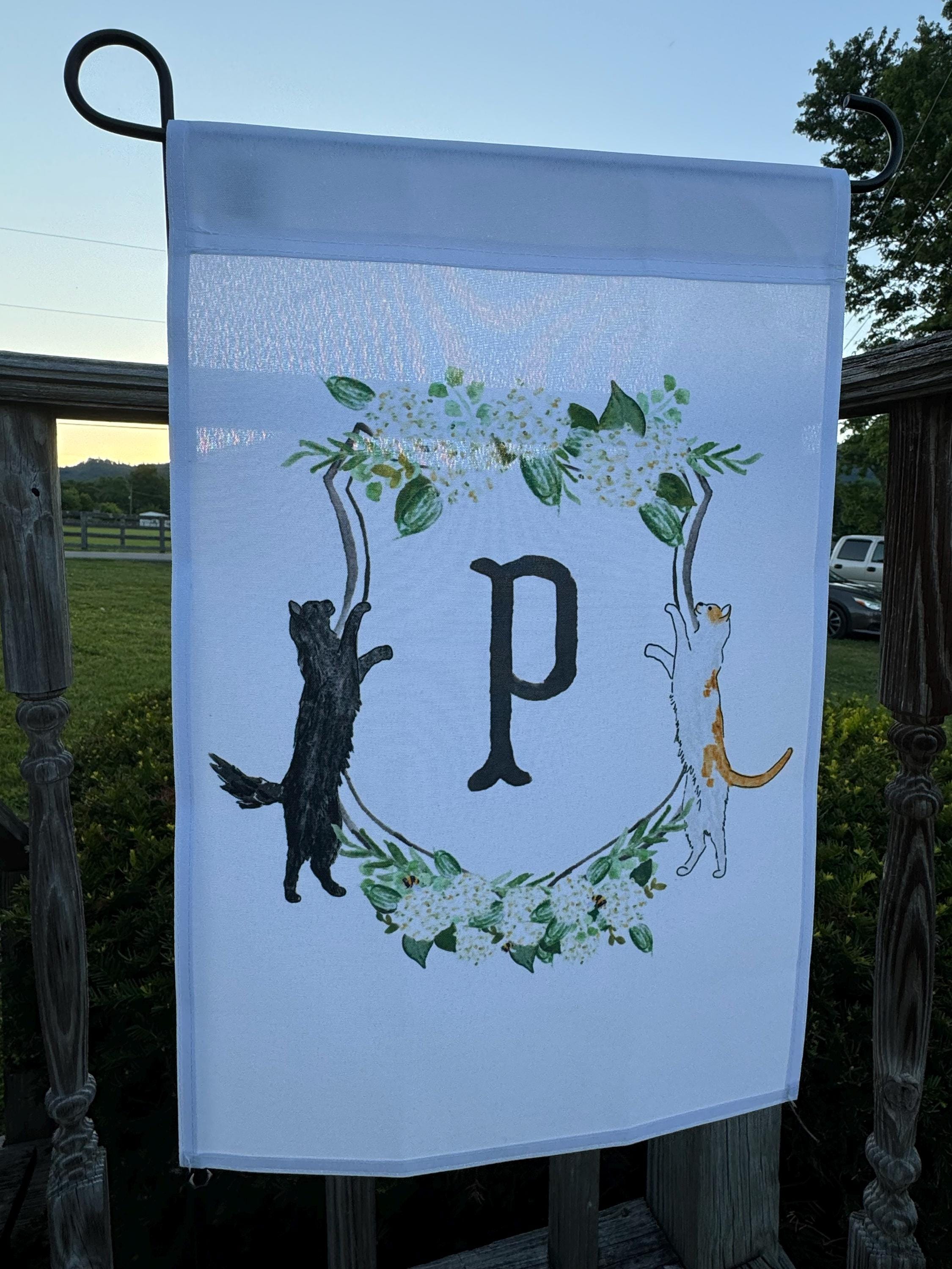 The Katherine Crest Mix and Match Pet Garden Flag | Personalized Pet Yard Flag, Goldendoodle, Golden Retriever, Lab, GSP, Spaniel, Cat