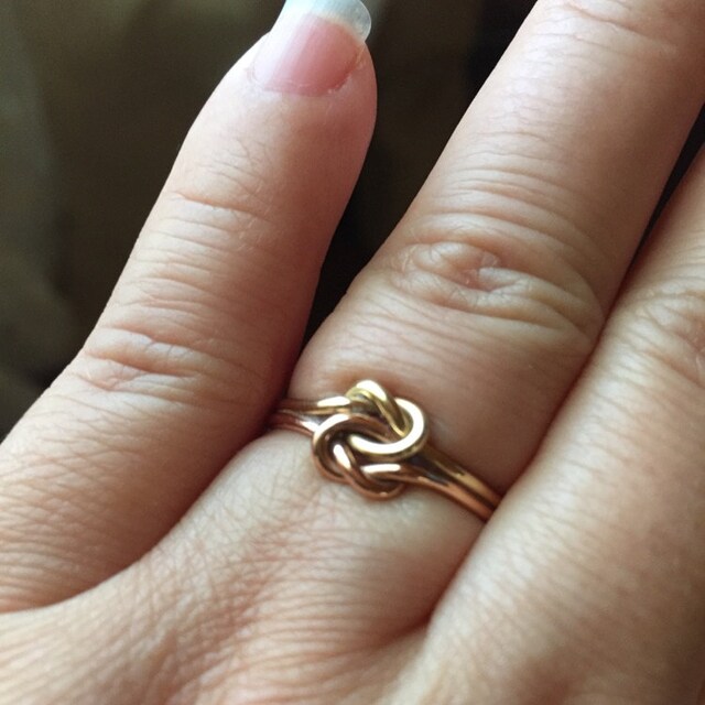 Gold Climbing Knot Ring Promise Ring for Her Engagement Etsy