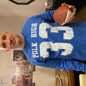 Al Bundy Polk High School Foot Ball Long-sleeved "Faded Look" Shirt (Front & Back)