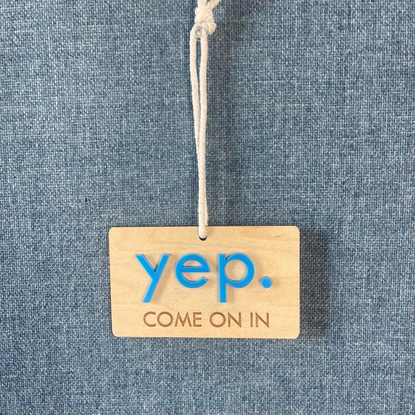 Do Not Disturb Yep Nope Sign Work Wood and 3d Acrylic Letters Door ...