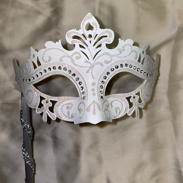 White Mask Plain Masks Masquerade Halloween Fancy Dress (Crown Mask)