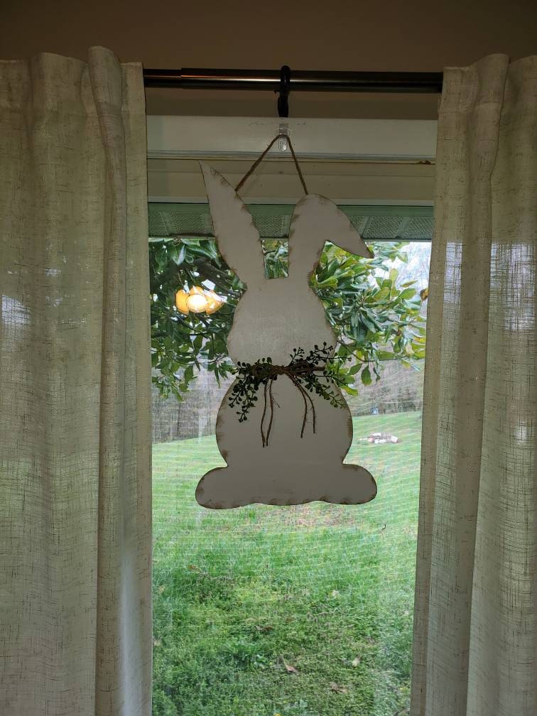 Front Door Decor | Easter Bunny Door Hanger | Easter Decor l Front Door Wreath | Easter Door Sign | Easter Door Hanger | Easter Welcome