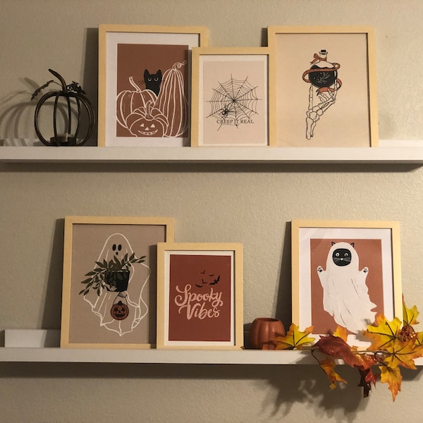 Halloween Art Mega Bundle Set, Set of 12, Halloween Gallery Wall ...