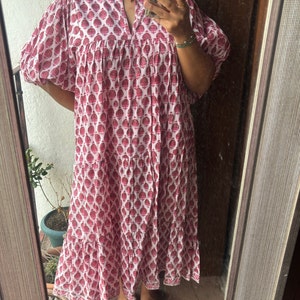 TrendAura Green Cotton Maxi Dress With V Neck And Spring Floral Print For Women Breezy And Elegant