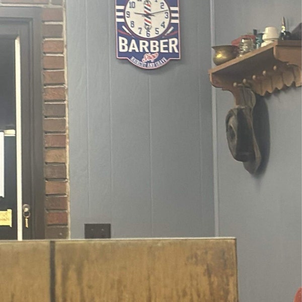 Barber Shop Clock Customized, Barber Pole Sign, Salon Signs, Barber ...