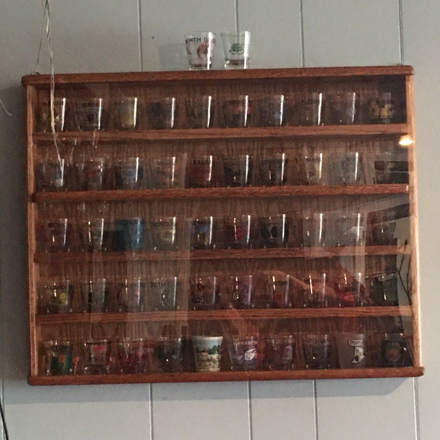 NEW 50 Shot Glass Display Case free Shipping Etsy