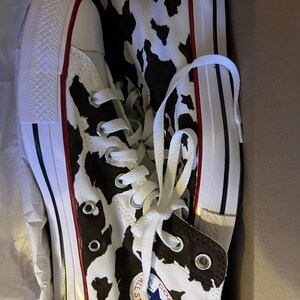 CUSTOM Koe print Converse - Etsy Nederland