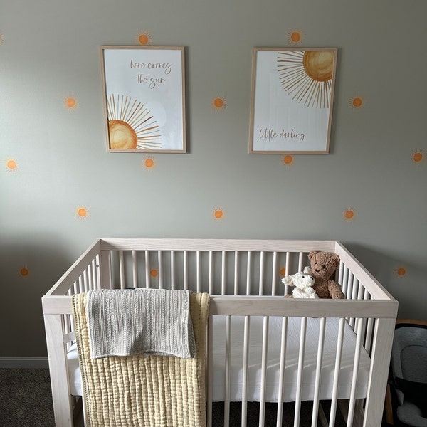 Nursery Wall Art Sun Nursery Wall Art With Yellow Sunshine Boho Baby ...