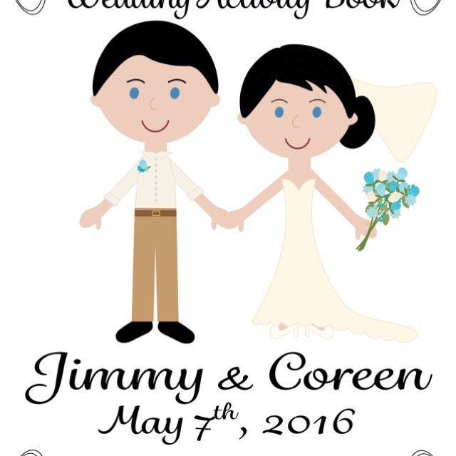 Wedding Kids Coloring Activity Book, Wedding Coloring Book, Reception, PDF  Printable, Instant Download 