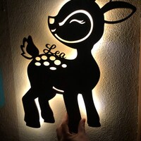 Baby Fuchs LED Wandlampe Nachtlicht – Personalisierbar Mit Namen, Batterie- Oder USB-betrieben, Farbauswahl – Deko Für Kinderzimmer
