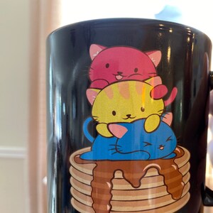 Kawaii Pansexual Mug for Cat Lovers / Cute Aesthetic Pan ...