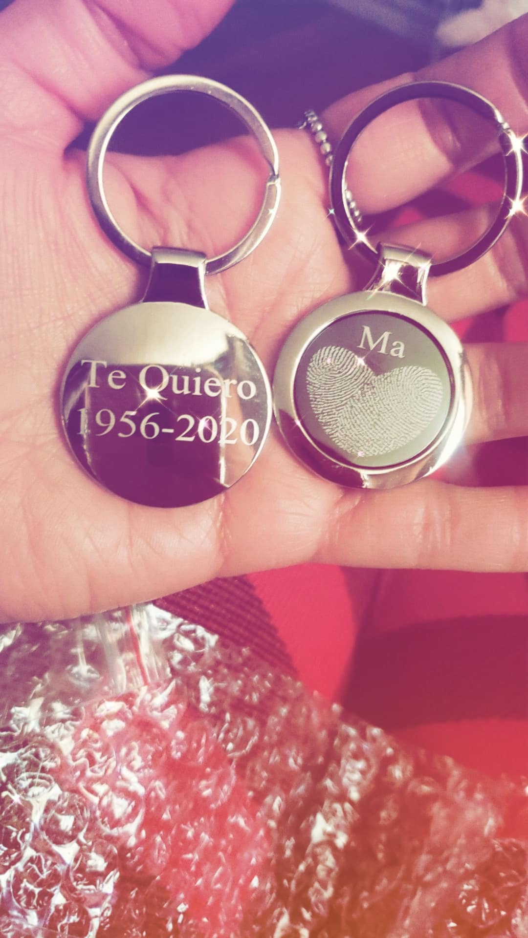 Personalized Name Keychain Custom Handwriting Key chain Engraved Fingerprint Keychain Memorial Keychain Personalized Jewelry