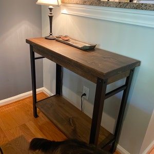 32 Inch Console Table With Steel Legs in Your Choice of Color Etsy