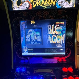 Double Dragon Arcade Marquee - 4.44 x 5.44 - Arcade Marquee Dot Com