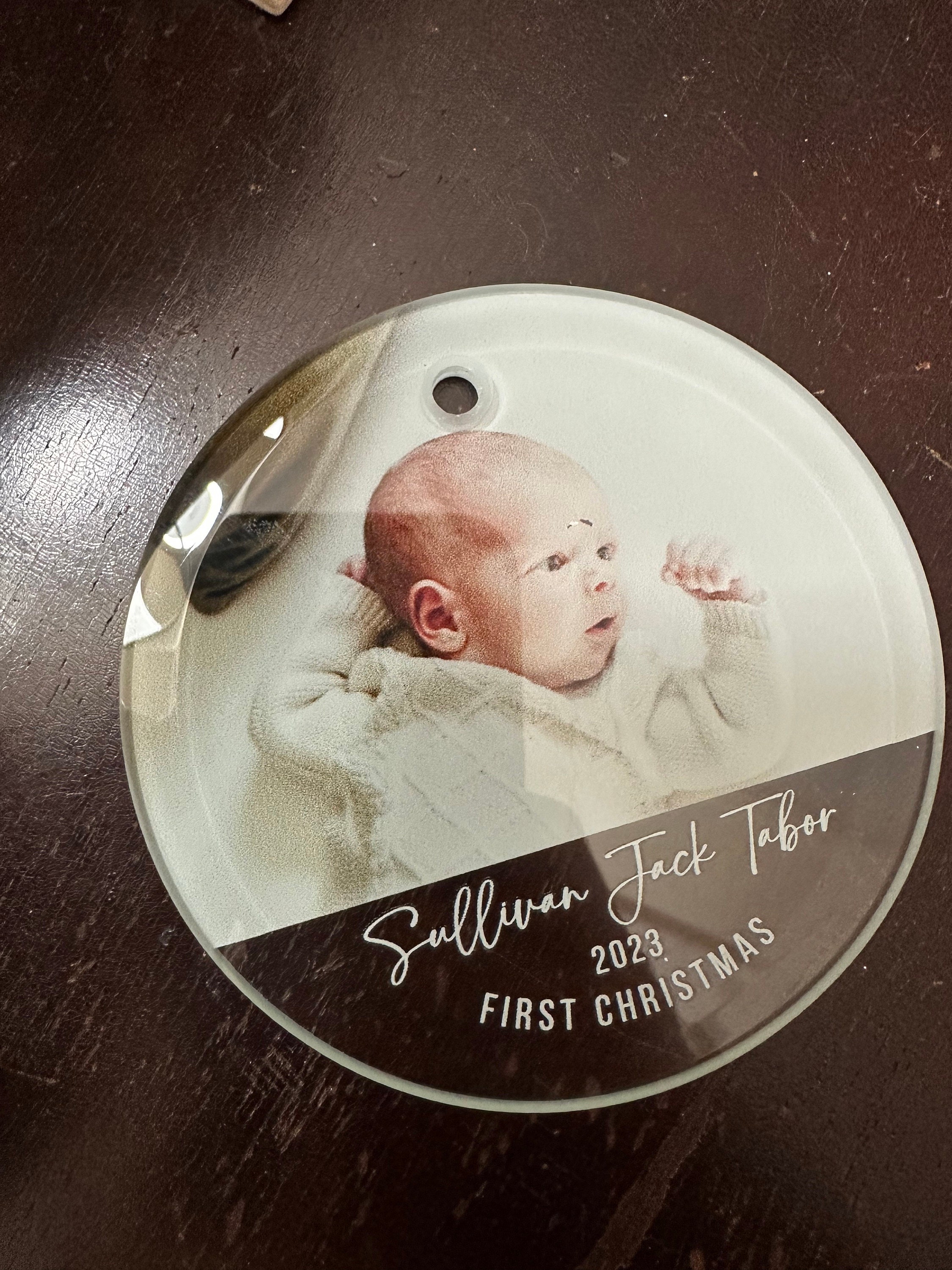 Personalized Baby&#39;s First Christmas, 2023 Christmas Ornament, First Christmas, Photo Ornament, Christmas Ornament, Custom Ornament, 2023