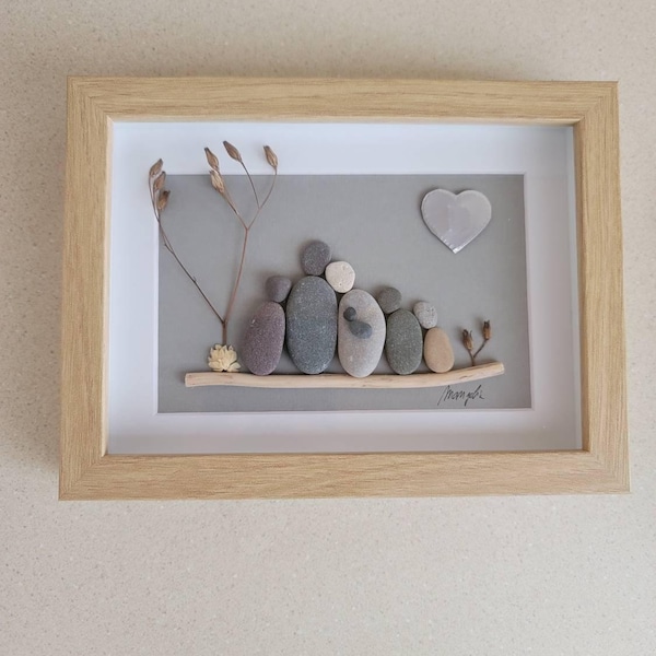 10th 10 Years Tin Wedding Anniversary Pebble Art Picture Married Couple ...