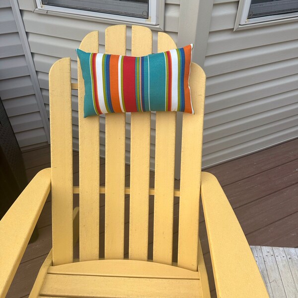 Adirondack Chair Head/neck Pillow (set of 2), Handmade, Outdoor Fabric ...