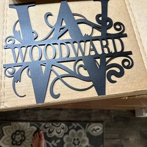Custom Metal Signs Monogram Wall Decor Metal Wall Art Last Name Sign ...