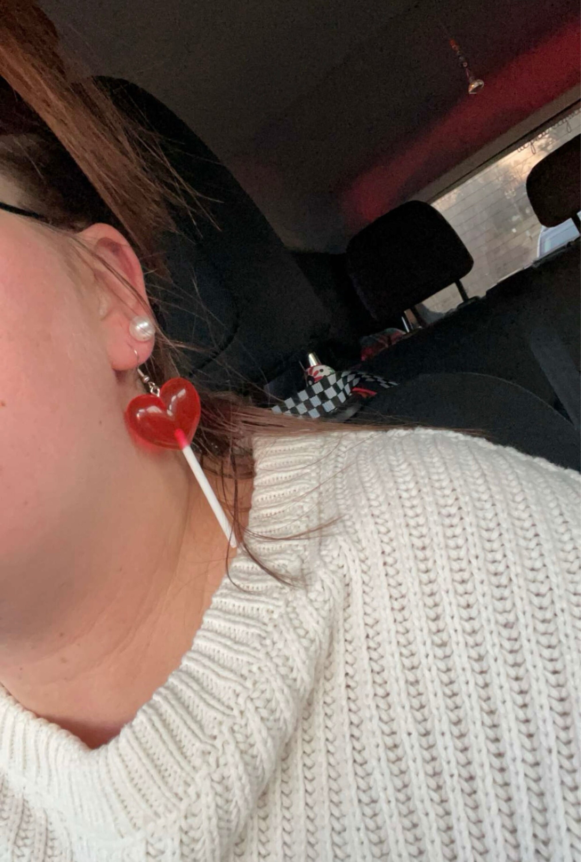Valentine’s Day Heart Lollipop Earrings, Valentine’s Day Earrings, Valentine’s Day Suckers, Heart Earrings