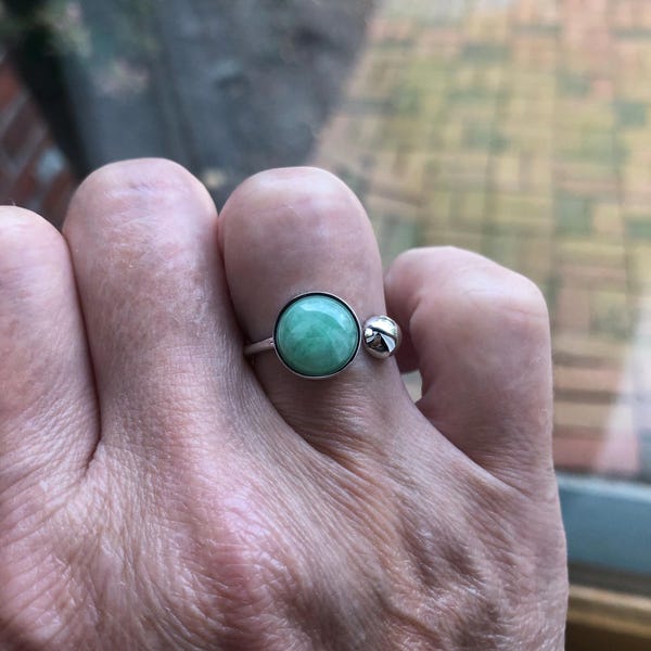 Apple Porcelain Ring Green