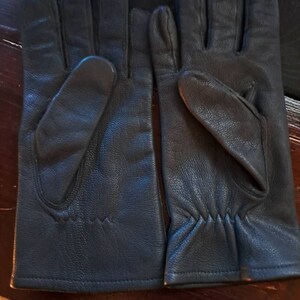 Original German Army Leather Gloves - Grey - Genuine Military