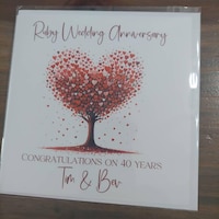 Personalised Ruby 40th Wedding Anniversary Card - Etsy UK