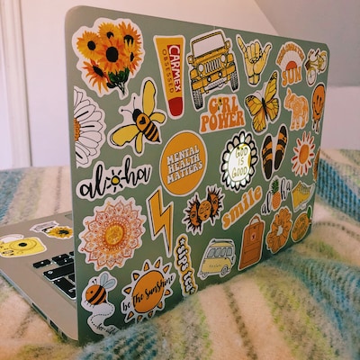 50 Cute Yellow Sticker Bomb Scrapbooking Laptop Phone Skin Lot - Etsy