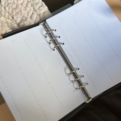 2024 Monthly Calendar Printable A5 Filofax Planner Insert Monday or ...