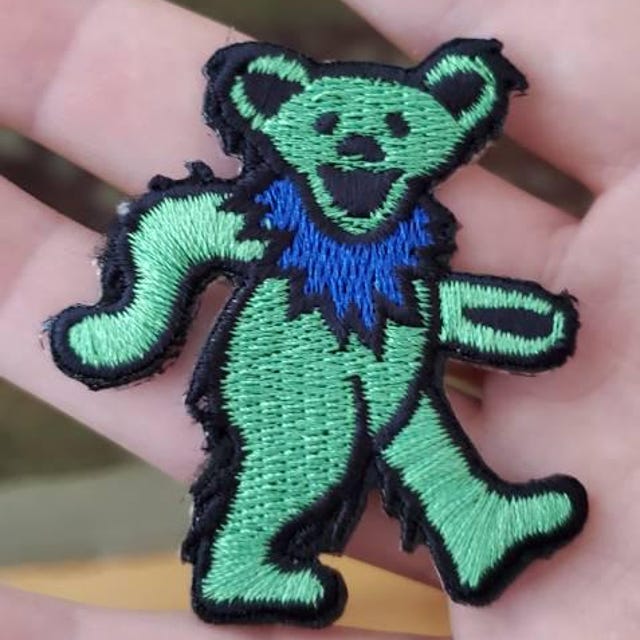 Dancing Bear Small Patch, Grateful Dead Bear Patch, Jerry Bears