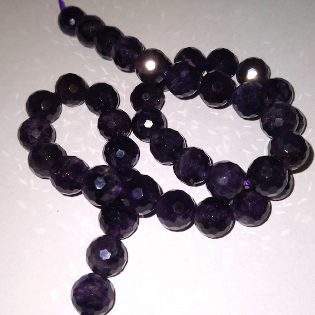 BeadTin Dark Amethyst Spaghetti Craft Beads - 19mm Transparent Purple 150 Pieces