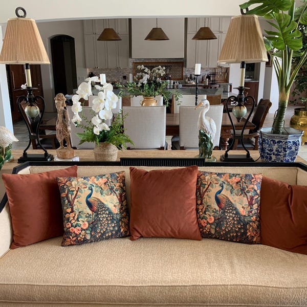 Vintage Style Floral Butterfly Gothic Pillow Cover 18x18 Throw Pillow Cover