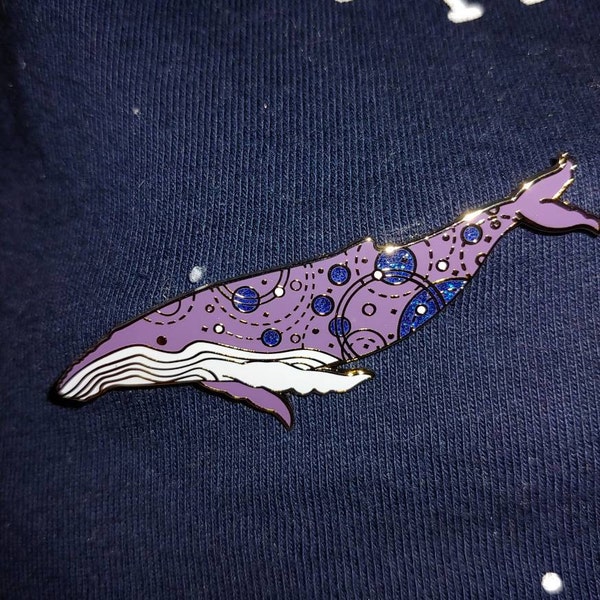 Orbital Humpback Space Whale Enamel Pin - Etsy