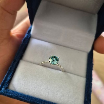 Antique Vintage 0.65 TCW Round Rose Cut Colorless Moissanite Engagement ...