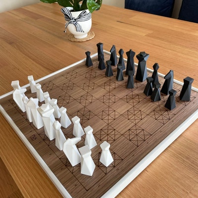 Modern Go Set Wooden Go Board Game Handmade Unique Go Set - Etsy