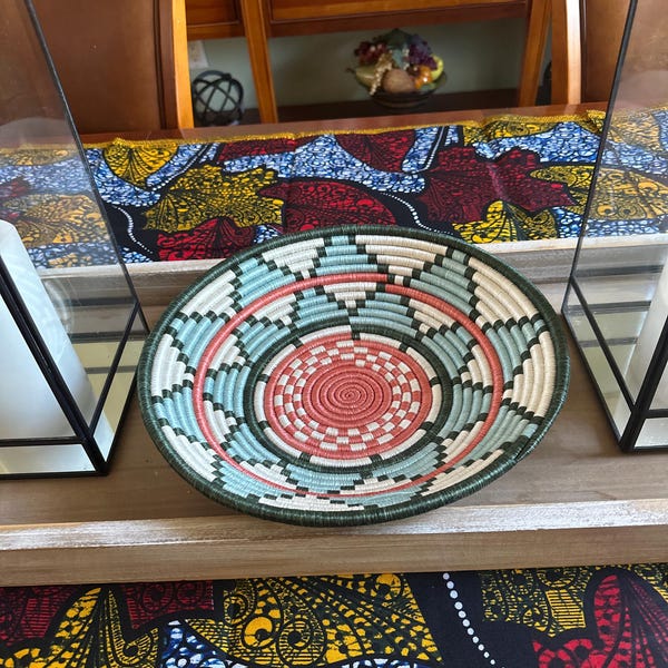 African Wall Basket, Rwanda Basket, Woven Bowl, Natural Sisal Fiber ...