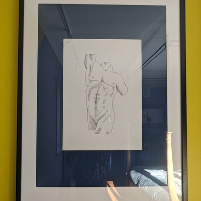 Transgender Art Print Trans Masc Nude Line Art Illustration Perfect