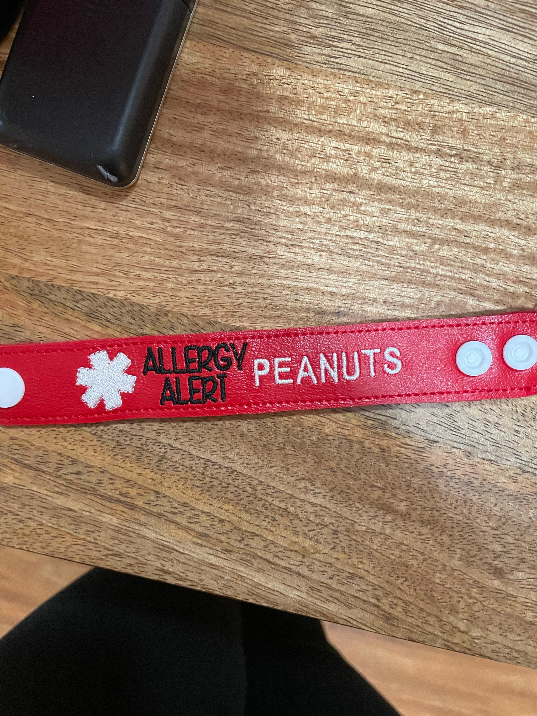 Peanut Tree Nuts Milk Dairy Egg Shellfish Soy Gluten Bee Custom Food Allergy Medical Alert Snap Tab Bracelet by Sara Sews Stuff