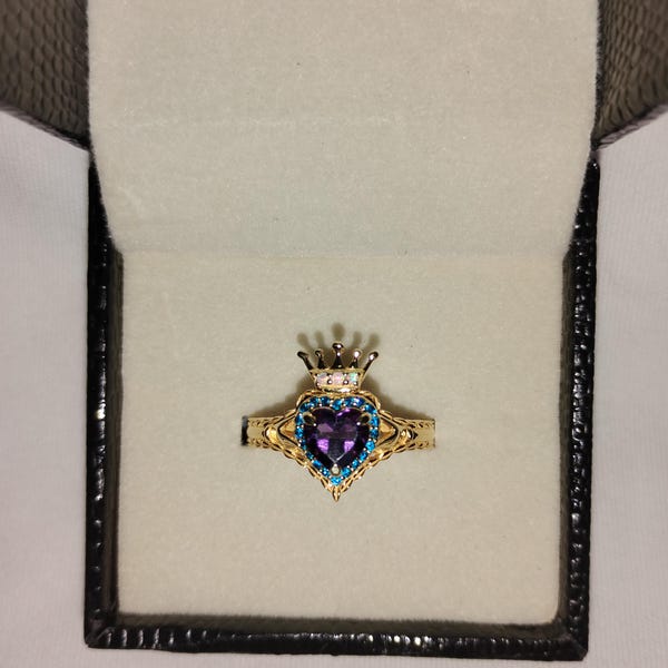 V3 Jewelry Sterling Silver Emerald Cut Natural London Blue Topaz and White Topaz Engagement Ring main image 0