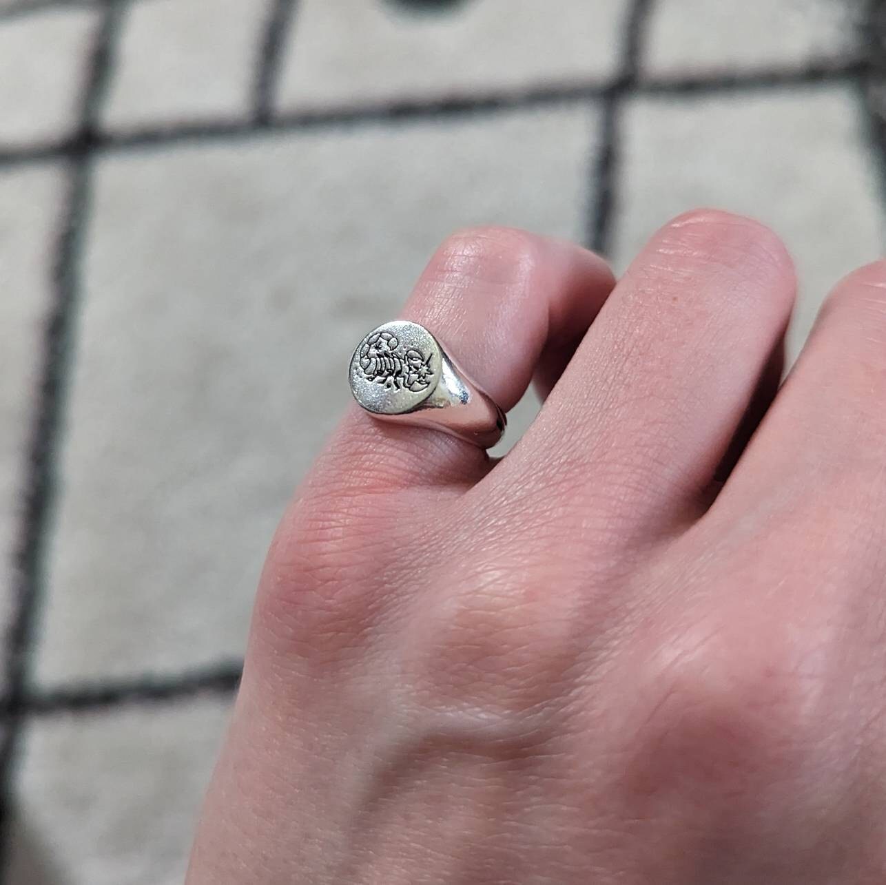 Custom Zodiac Signet Ring by Caitlyn Minimalist • Personalized Chunky Statement Ring • Celestial Jewelry • Best Friend Gift • RM77