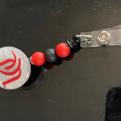 Philadelphia Phillies Badge Reel With Silicone Beads and Metal Spacers